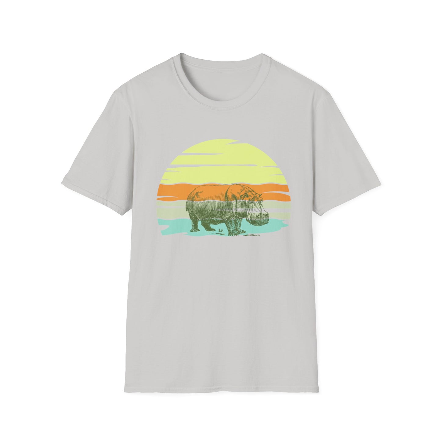 Hippo-po Animal Graphic Ultimate Comfort Unisex T-shirt
