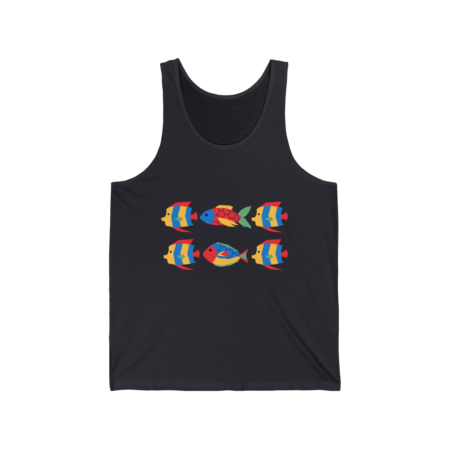Ultimate Comfort Styled Unisex Summer Fish colored Tank Top