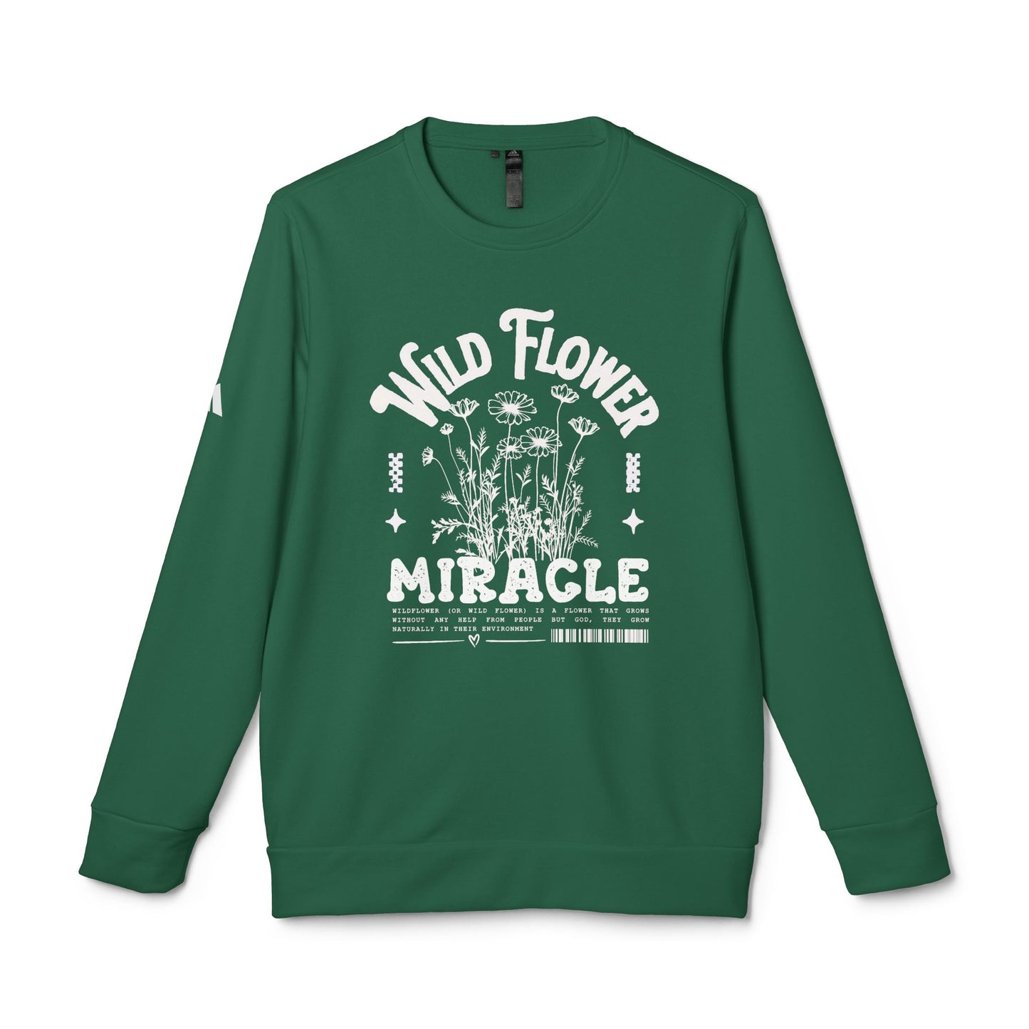 DTG adidas® Unisex Fleece Crewneck Wild Flower Sweatshirt