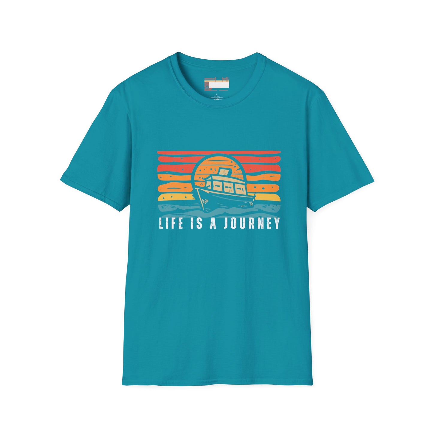 Graphic Retro Vintage Designed Ultimate "Life is A Journey" Comfort Unisex T-shirt