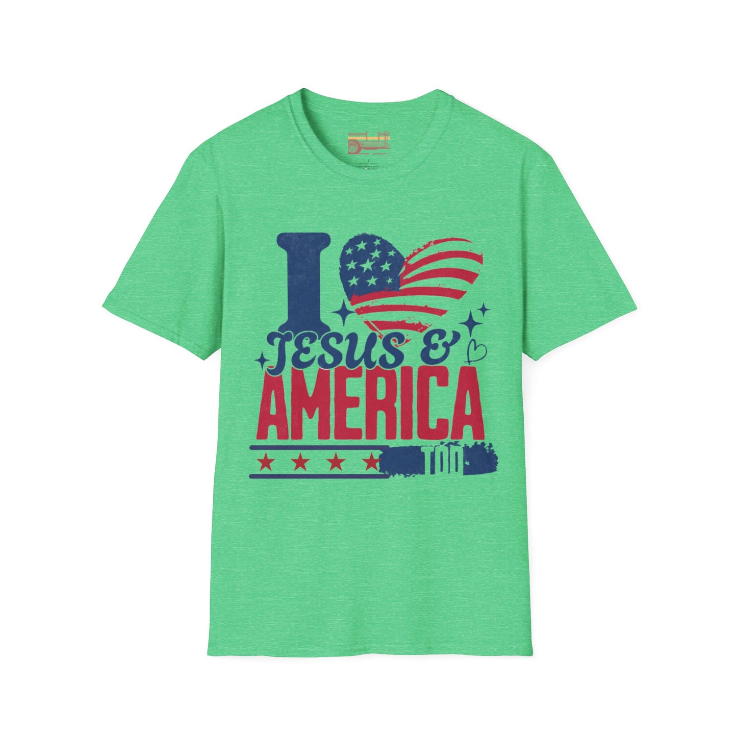 Graphic I Love Jesus and America Too, July 4th Ultimate Comfort Unisex T-shirt