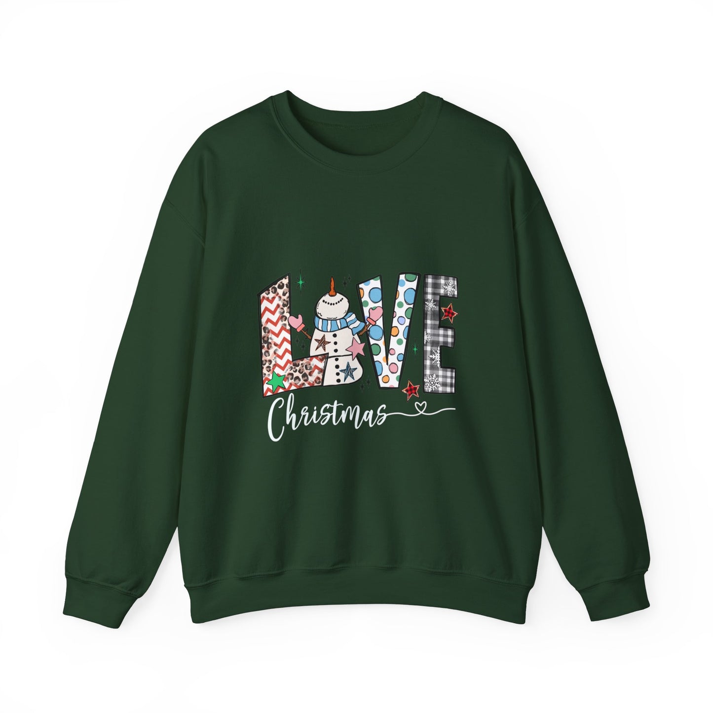 Graphic Designed Holiday Love Christmas Unisex Crewneck Sweatshirt