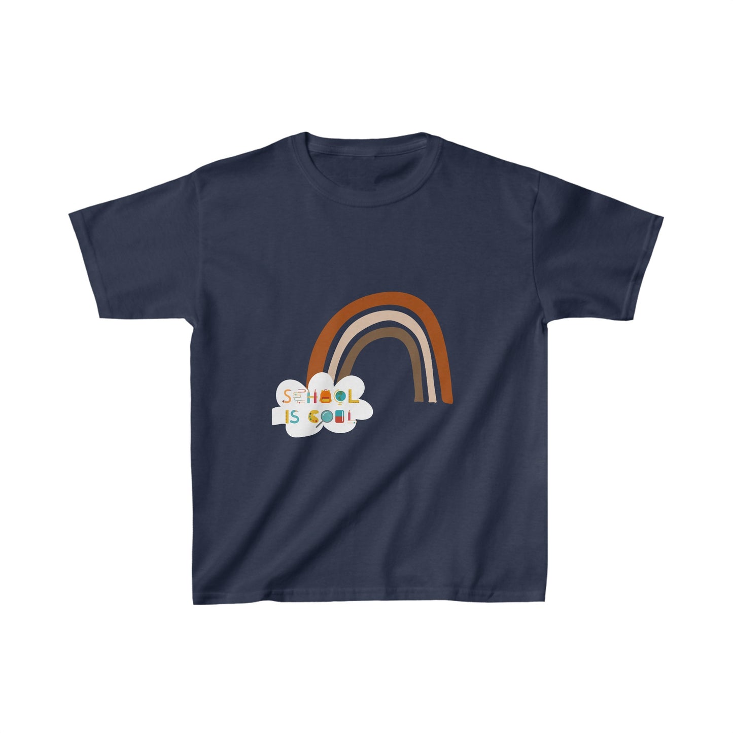 Designed Kids School Is Cool Graphic Print T-shirts