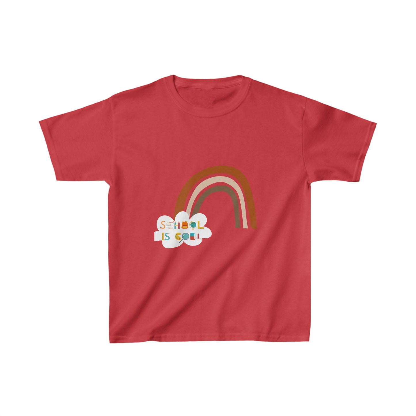 Designed Kids School Is Cool Graphic Print T-shirts