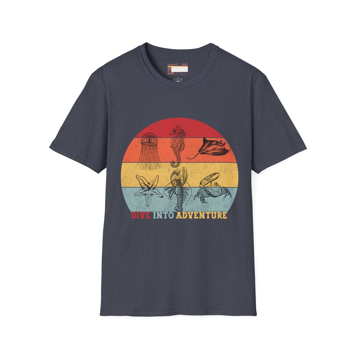 Deep Diving Sea Creatures Graphic Comfort Unisex T-shirt