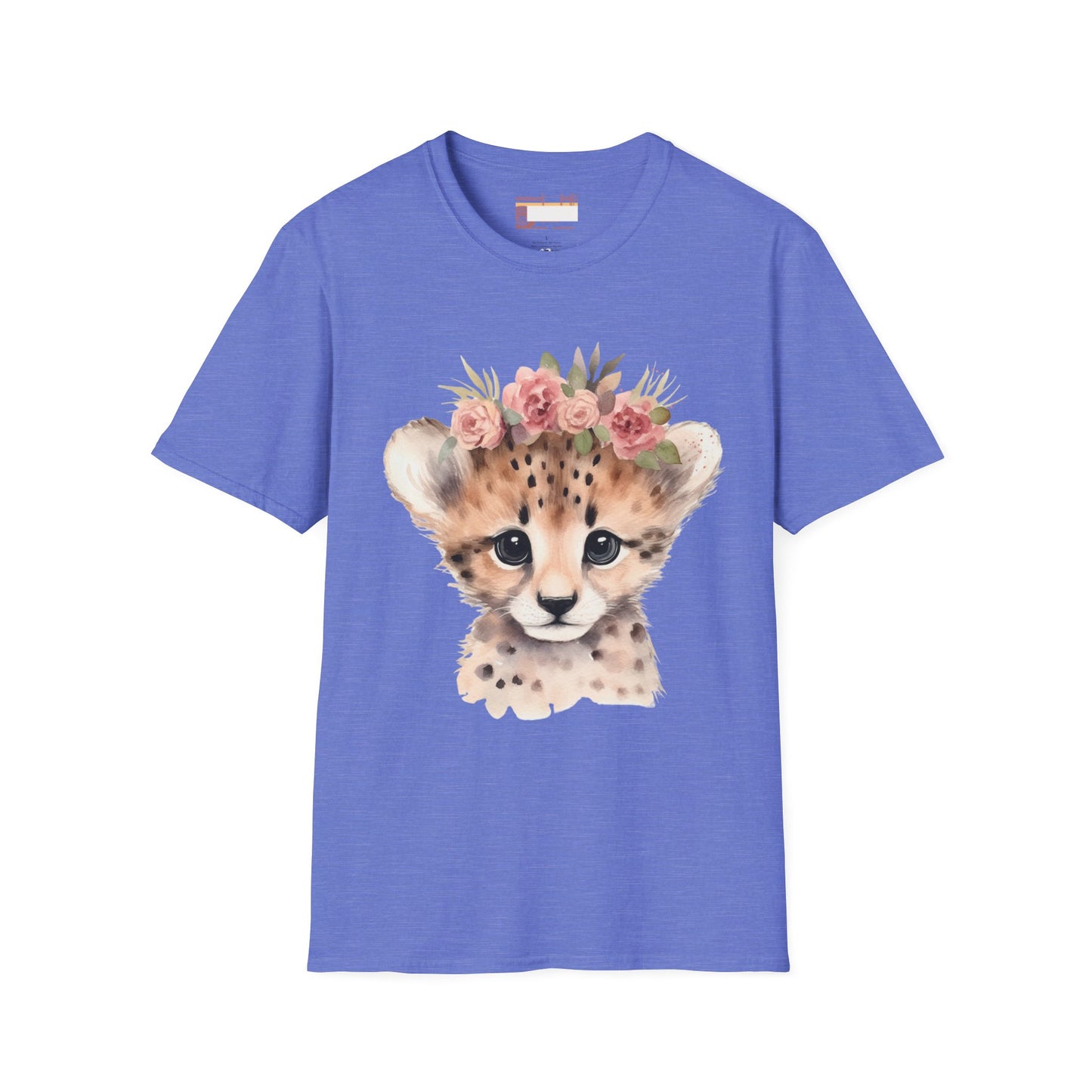 Graphic Animal Designed Leopard Cub Comfort Styled T-shirts