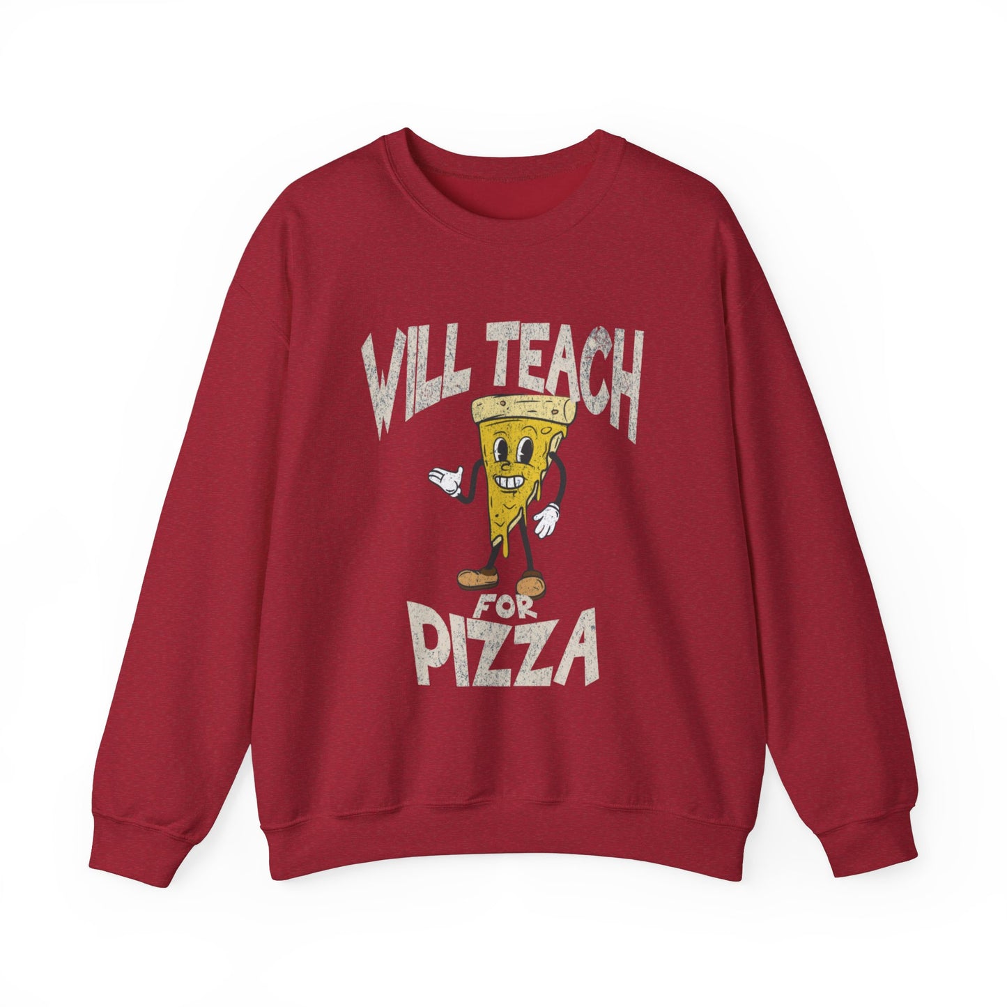 Graphic Designed Minimalist Unisex Pizza Lover World Pizza Day Crewneck Sweatshirt