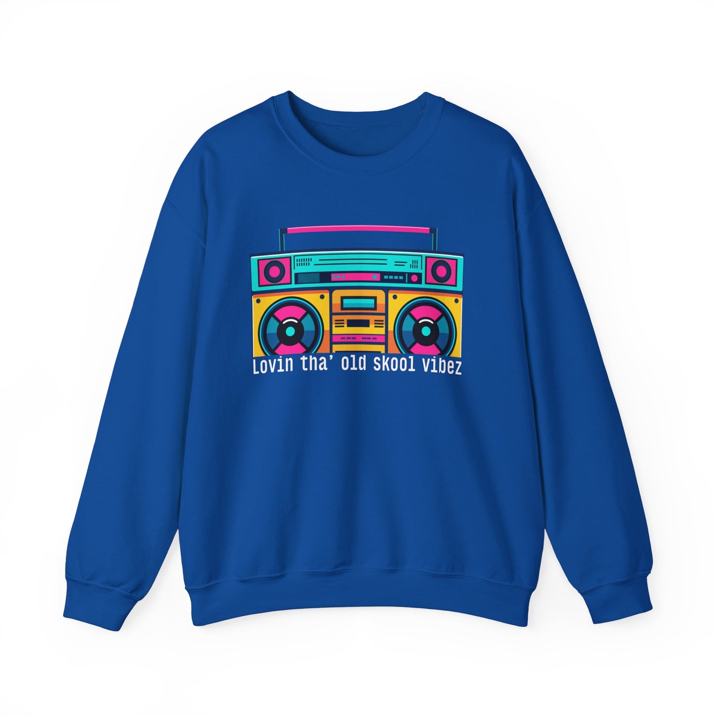 Graphic Designed Minimalist Unisex Old Skool Vibes Crewneck Sweatshirt