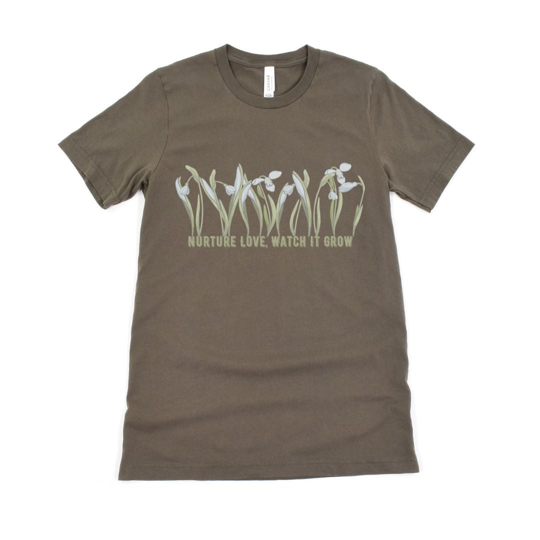 Nurture Love Watch It Grow Floral Ultimate Comfort Styled T-shirt
