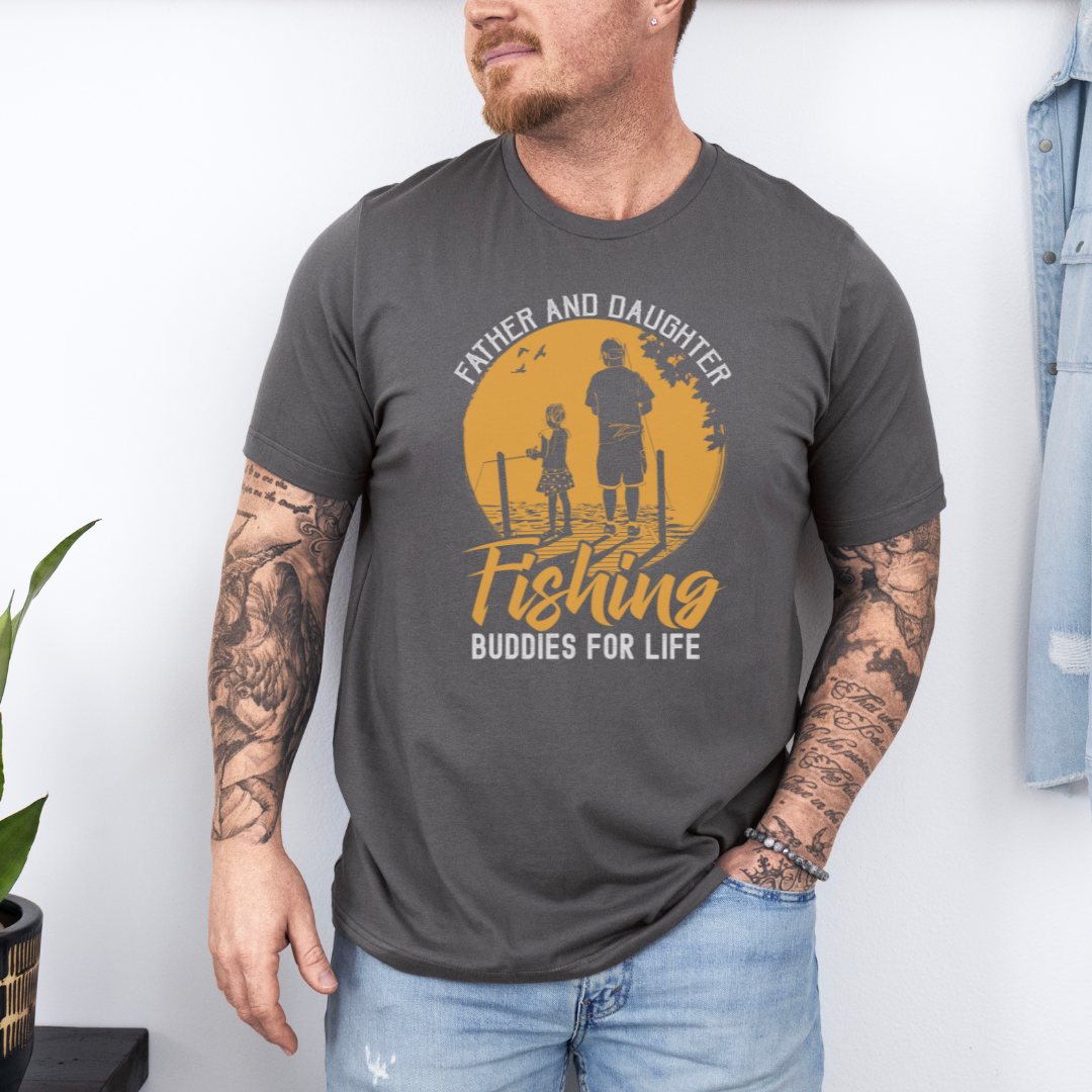 Father and Daughter Fishing Buddies Ultimate Comfort Unisex Fathers Day T-shirt