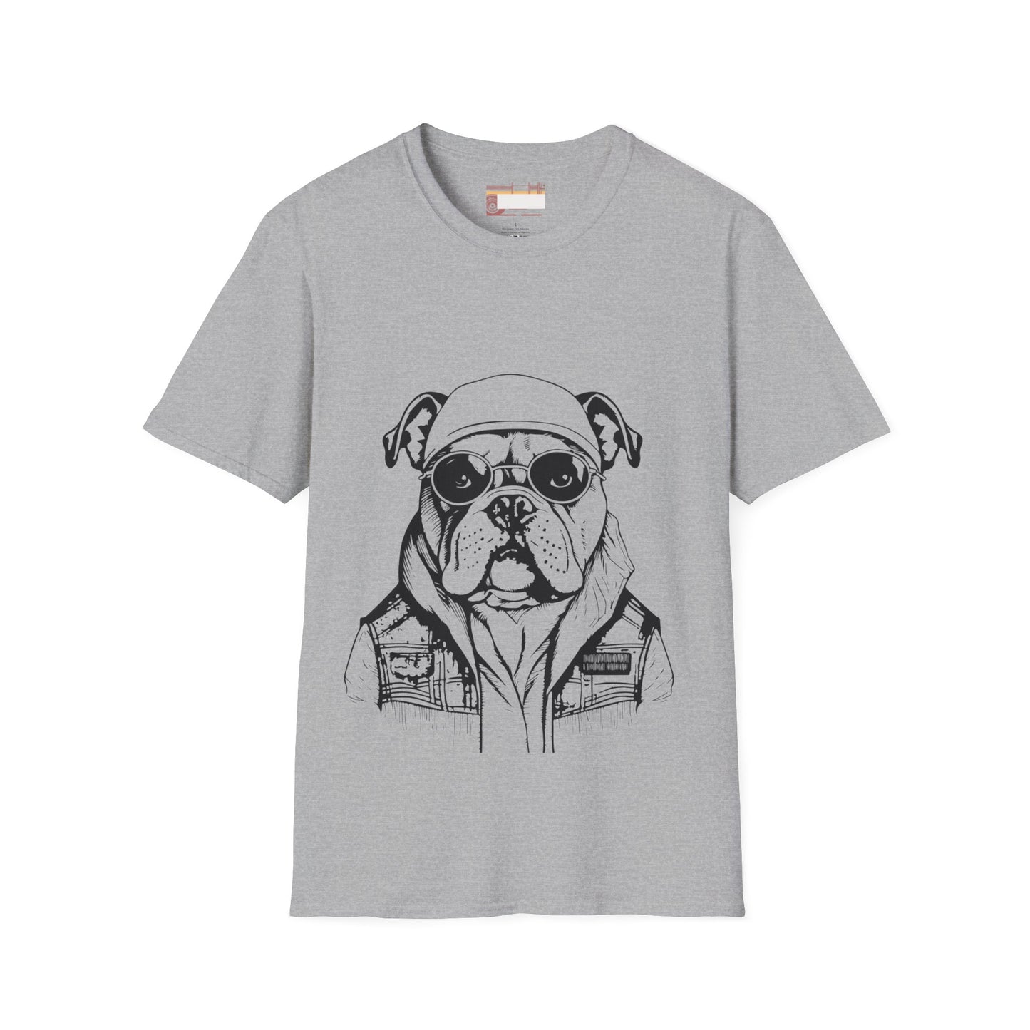 Bull Dog Looking Dressed Designed Graphic Comfort Unisex T-shirt
