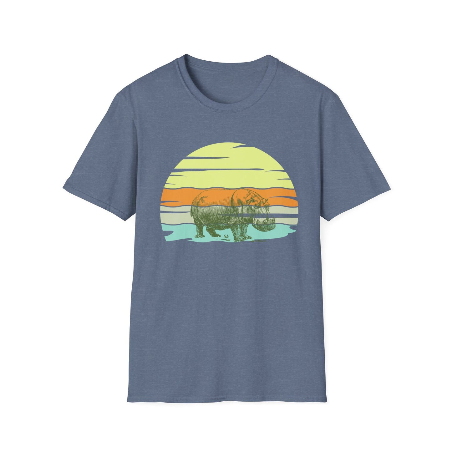 Hippo-po Animal Graphic Ultimate Comfort Unisex T-shirt