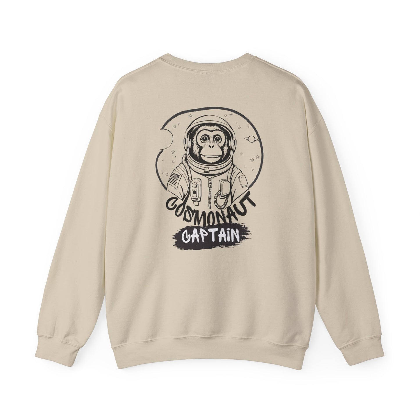 Graphic Designed Minimalist Cosmonaut Crewneck Sweatshirt