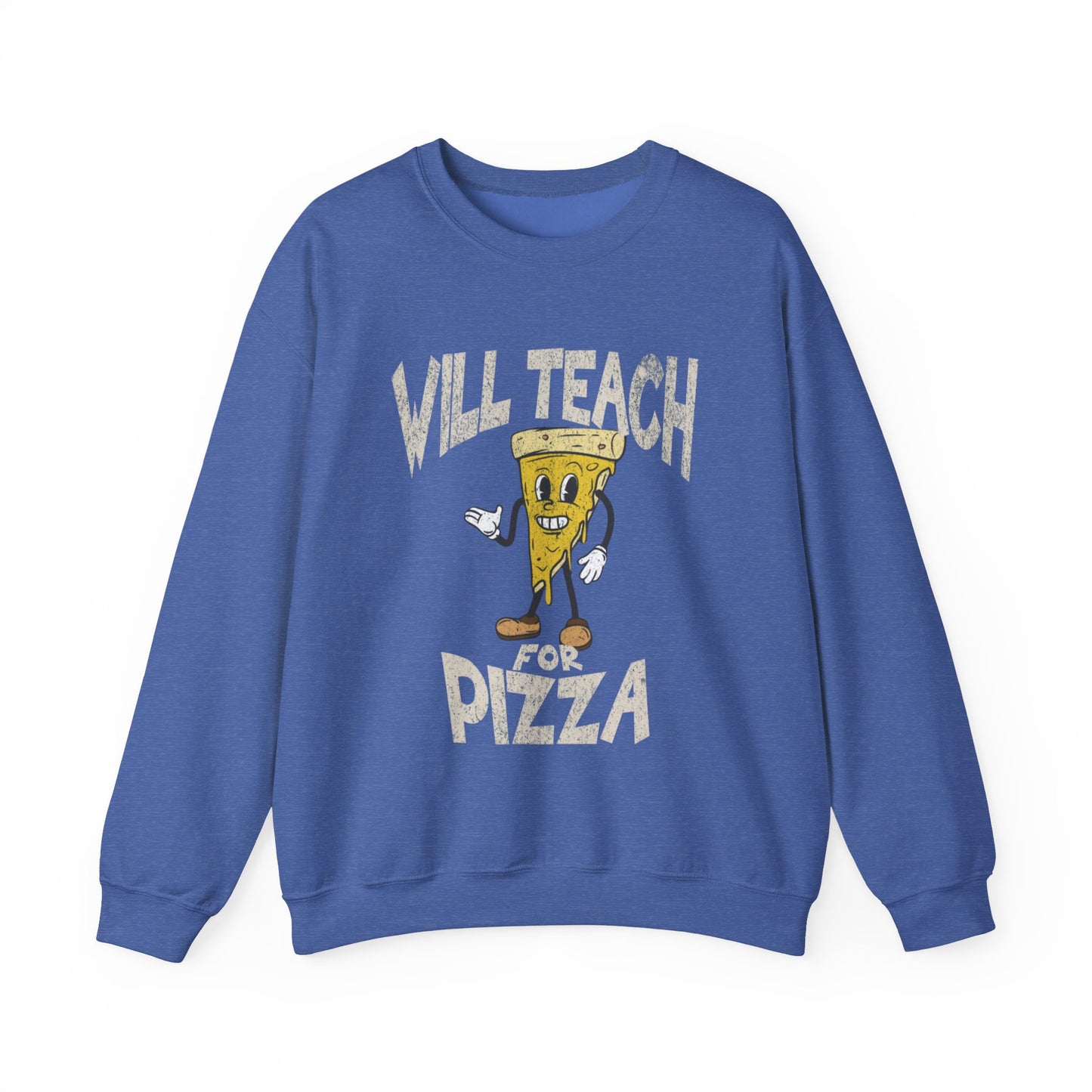 Graphic Designed Minimalist Unisex Pizza Lover World Pizza Day Crewneck Sweatshirt