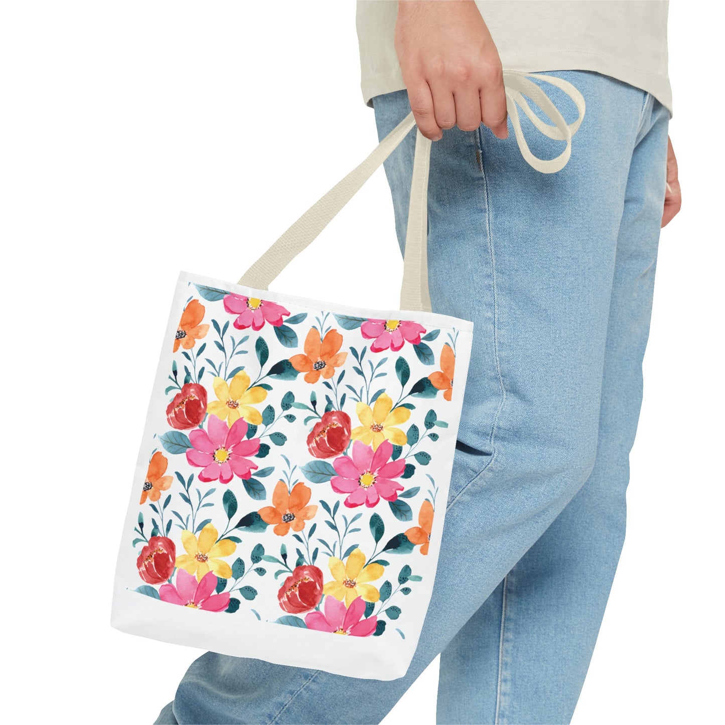 Summer Graphic Wild Flower Tote Bag