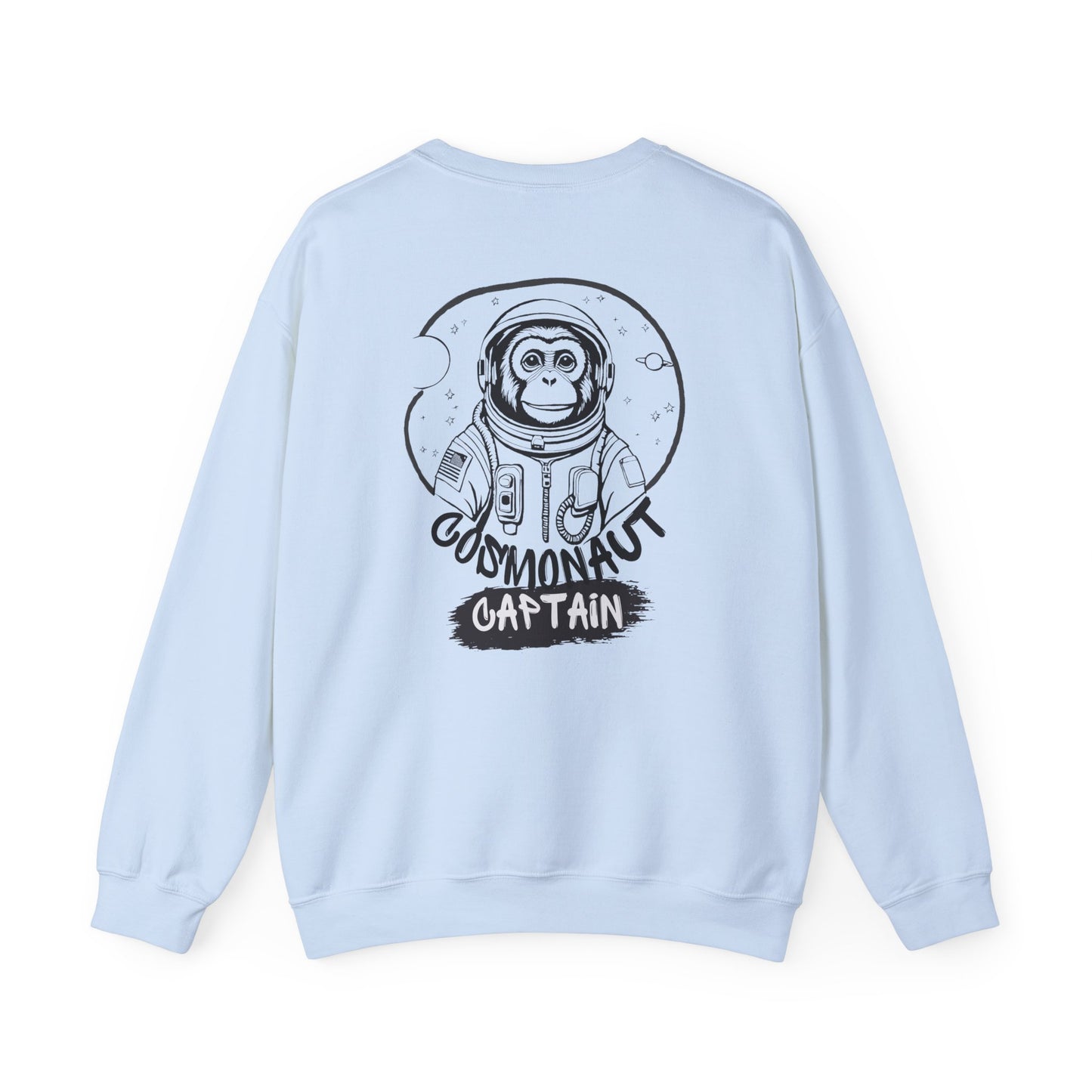 Graphic Designed Minimalist Cosmonaut Crewneck Sweatshirt