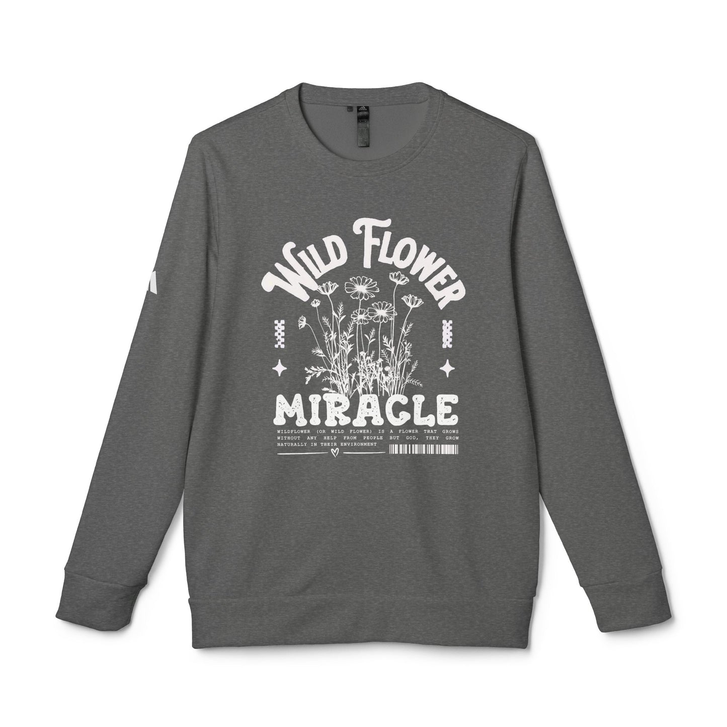 DTG adidas® Unisex Fleece Crewneck Wild Flower Sweatshirt