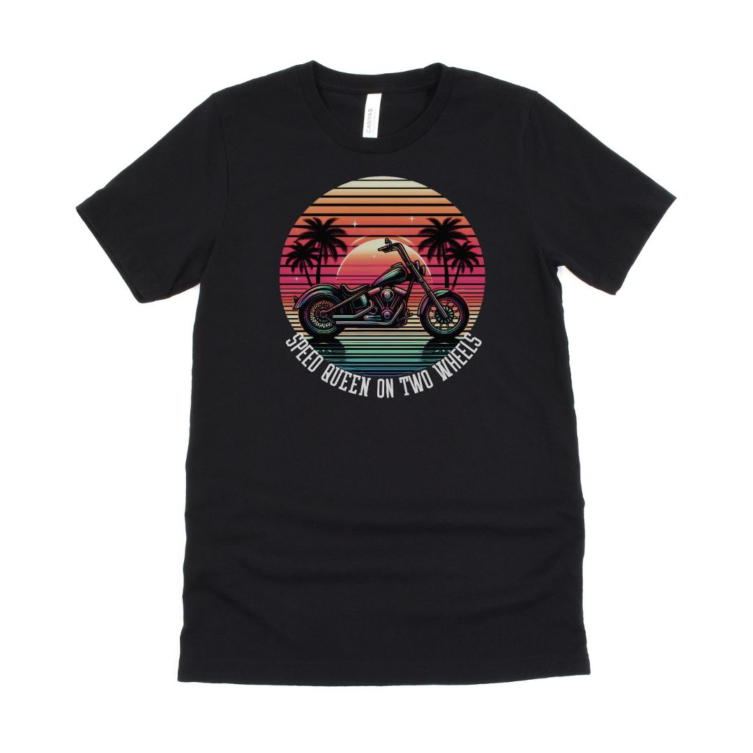 Speed Queen On Two Wheels Ultimate Comfort Styled Graphic T-shirt