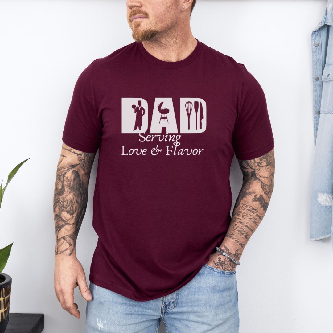 Chef Dad Serving Love & Flavor Ultimate Comfort T-shirt