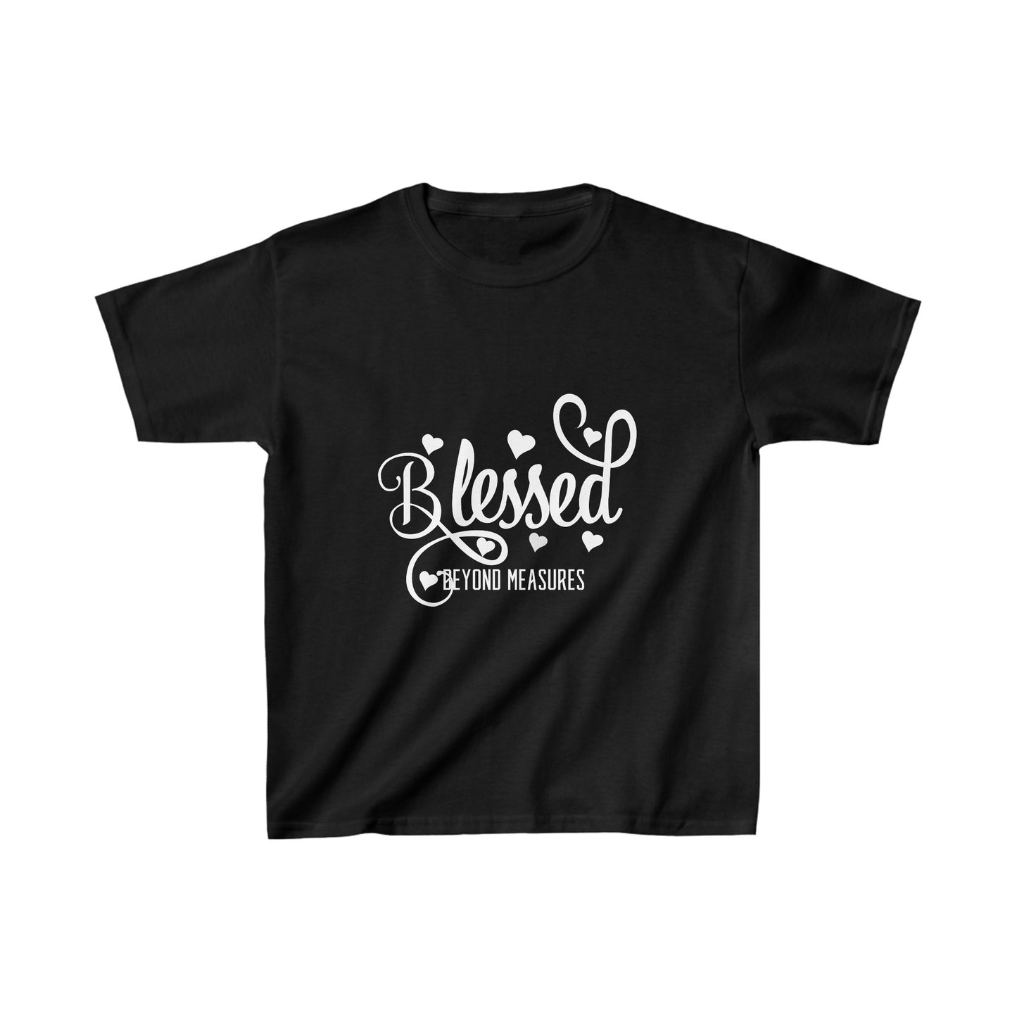 Designed Blessed Beyond Measures Graphic Print Bible Kids T-shirts