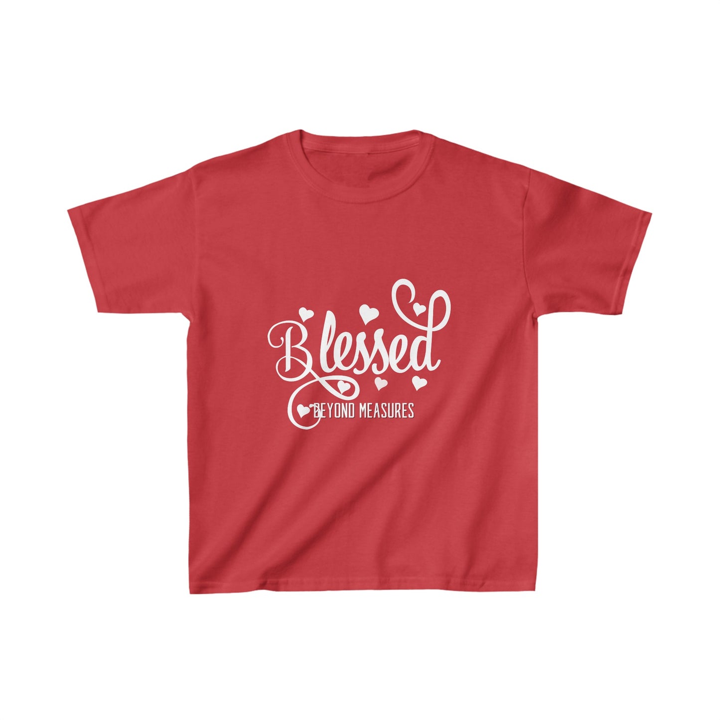 Designed Blessed Beyond Measures Graphic Print Bible Kids T-shirts