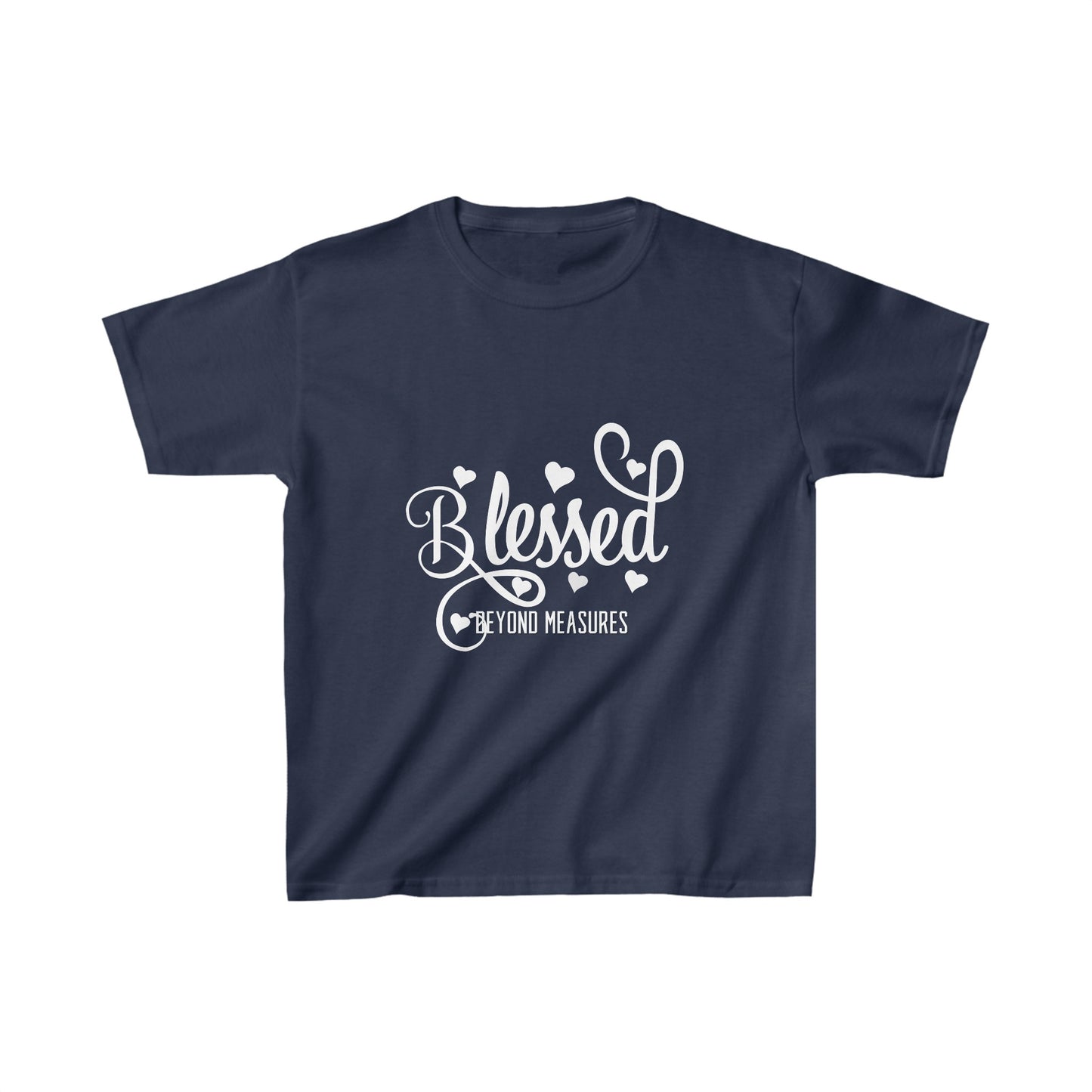 Designed Blessed Beyond Measures Graphic Print Bible Kids T-shirts