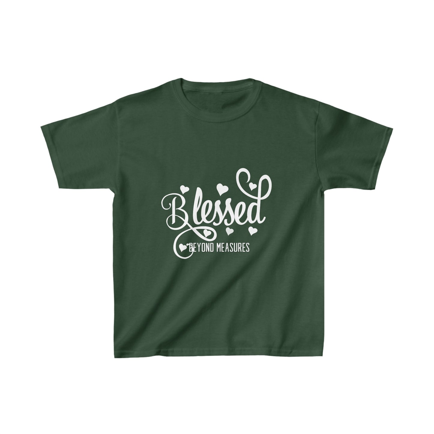 Designed Blessed Beyond Measures Graphic Print Bible Kids T-shirts