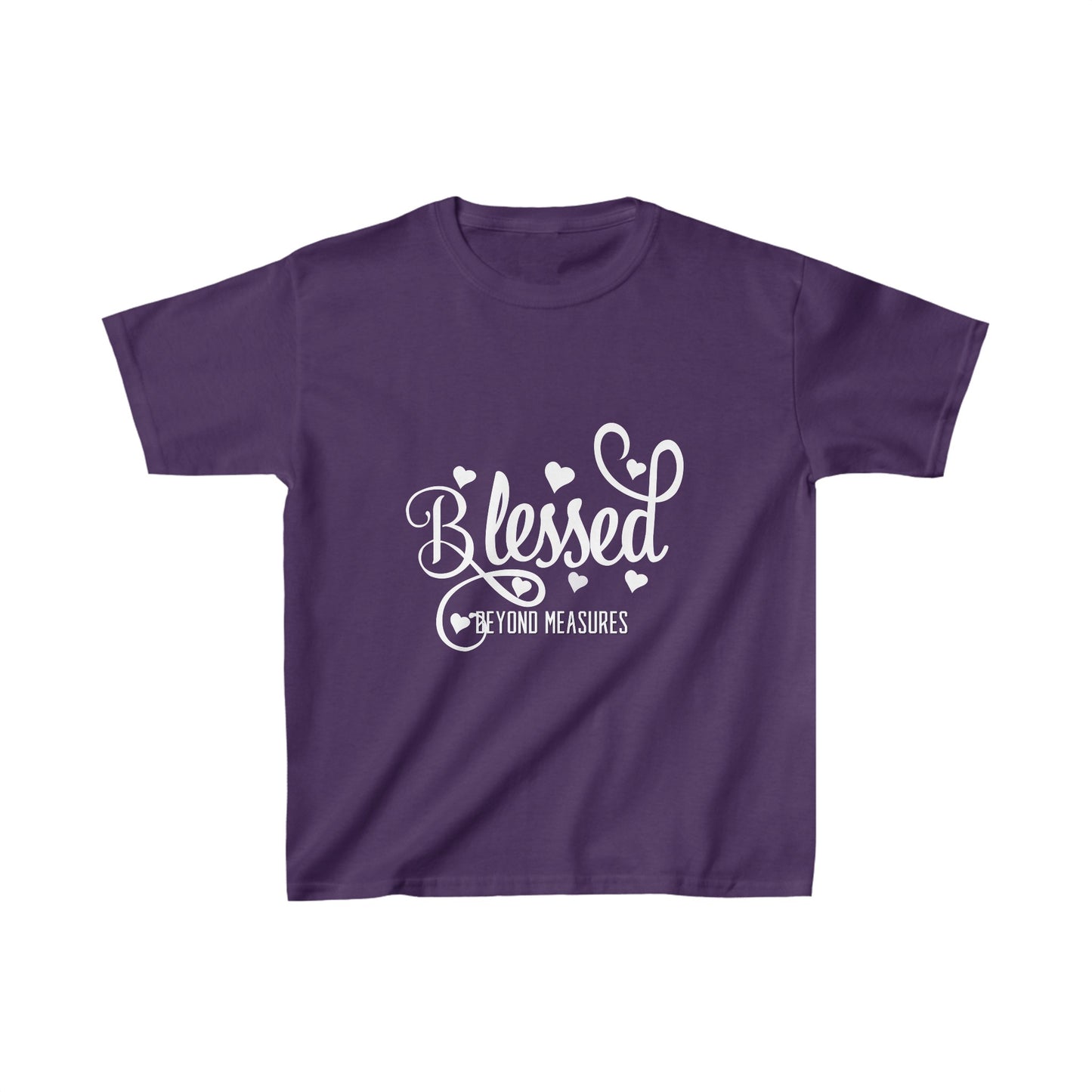 Designed Blessed Beyond Measures Graphic Print Bible Kids T-shirts