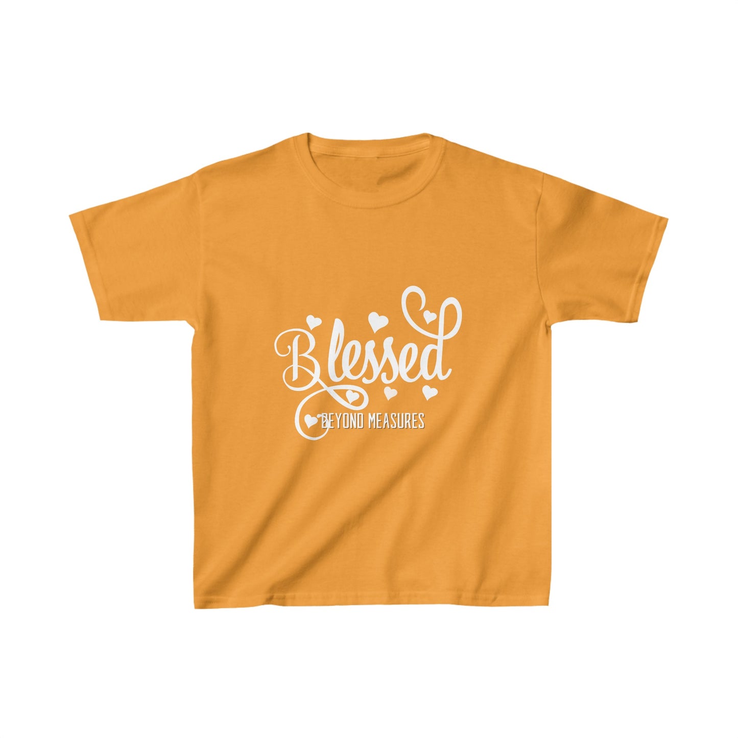 Designed Blessed Beyond Measures Graphic Print Bible Kids T-shirts
