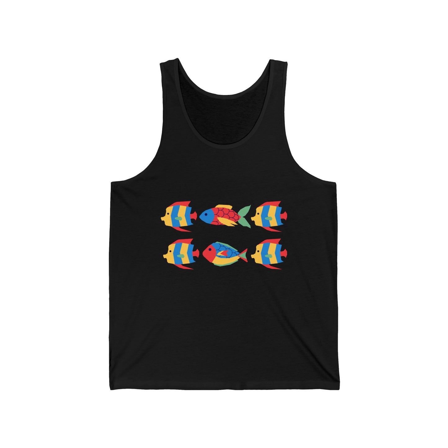 Ultimate Comfort Styled Unisex Summer Fish colored Tank Top