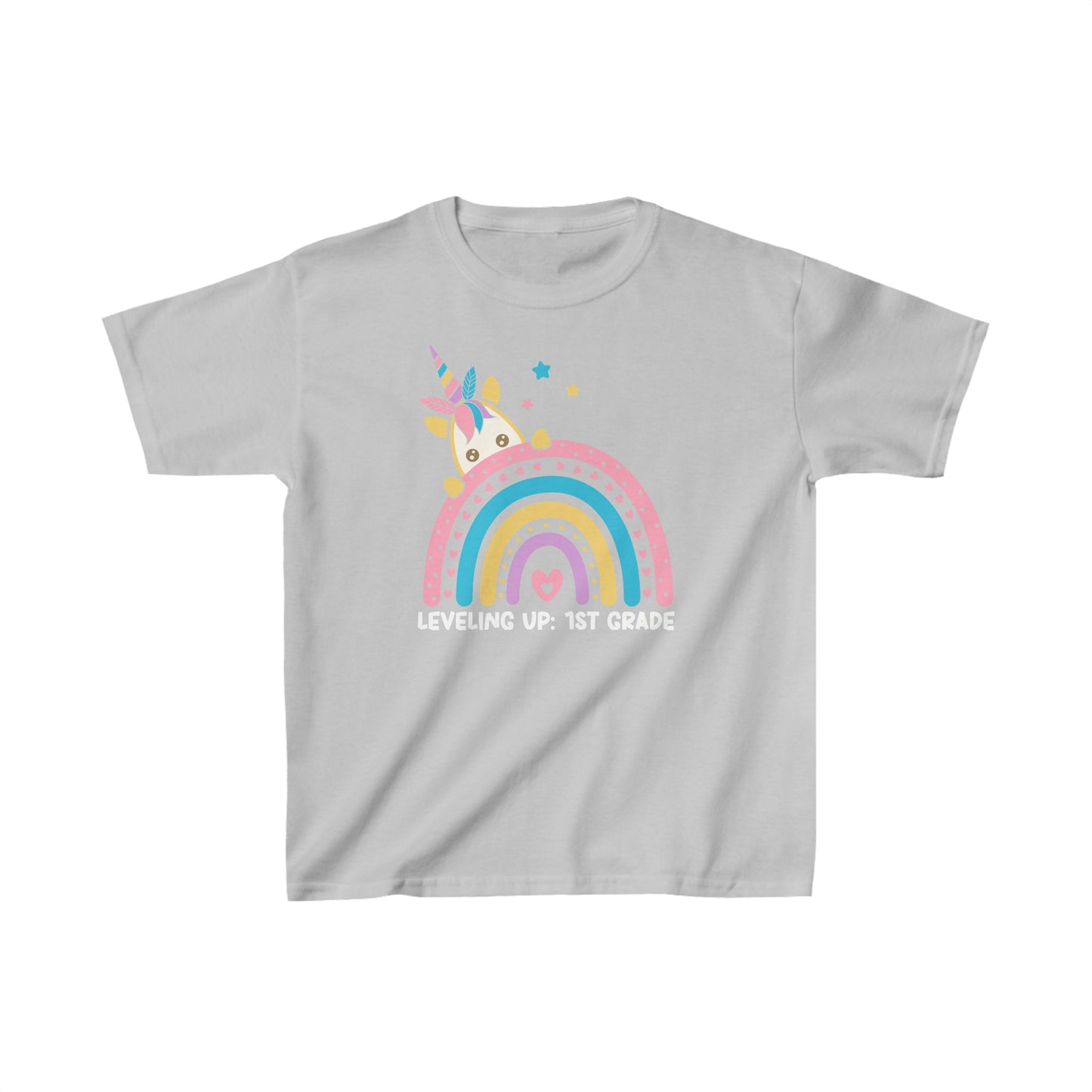 Leveling Up To First Grade Ultimate Comfort Unisex Kids T-Shirts