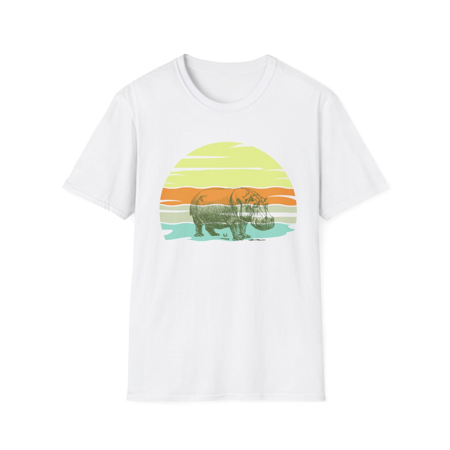 Hippo-po Animal Graphic Ultimate Comfort Unisex T-shirt
