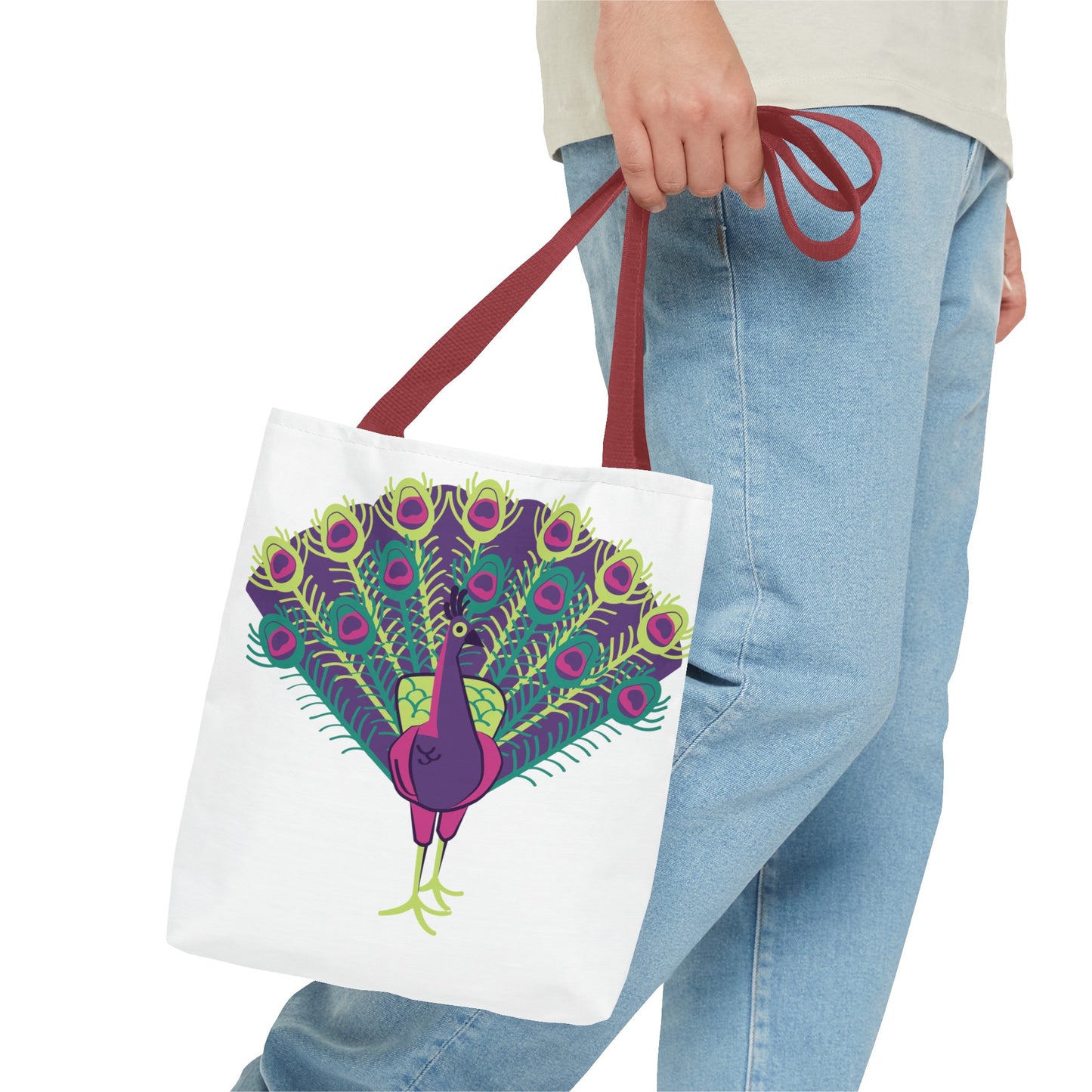 Summer Graphic Peacock Tote Bag