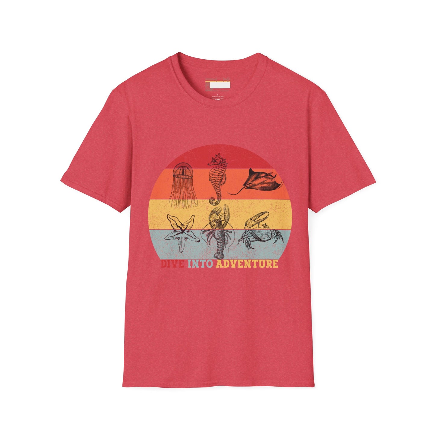 Deep Diving Sea Creatures Graphic Comfort Unisex T-shirt