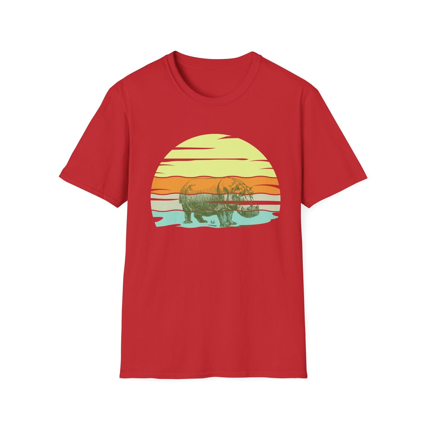 Hippo-po Animal Graphic Ultimate Comfort Unisex T-shirt