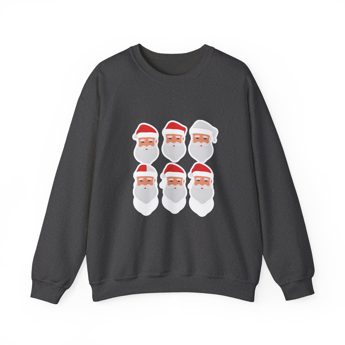 Graphic Designed Holiday Christmas Santa Portraits Crewneck Sweatshirt