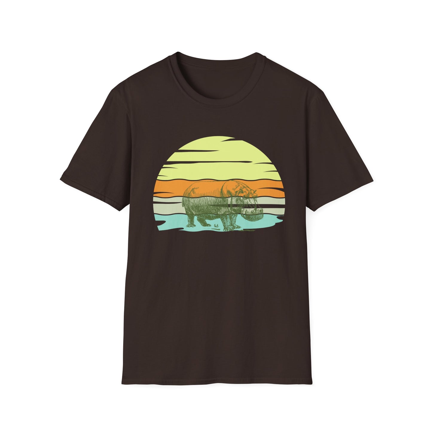 Hippo-po Animal Graphic Ultimate Comfort Unisex T-shirt