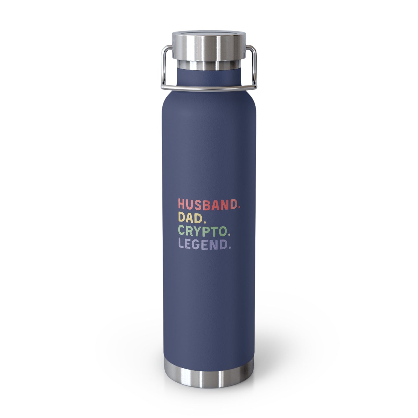 Husband Dad Crypto Legend Copper Vacuum Insulated Bottle, 22oz