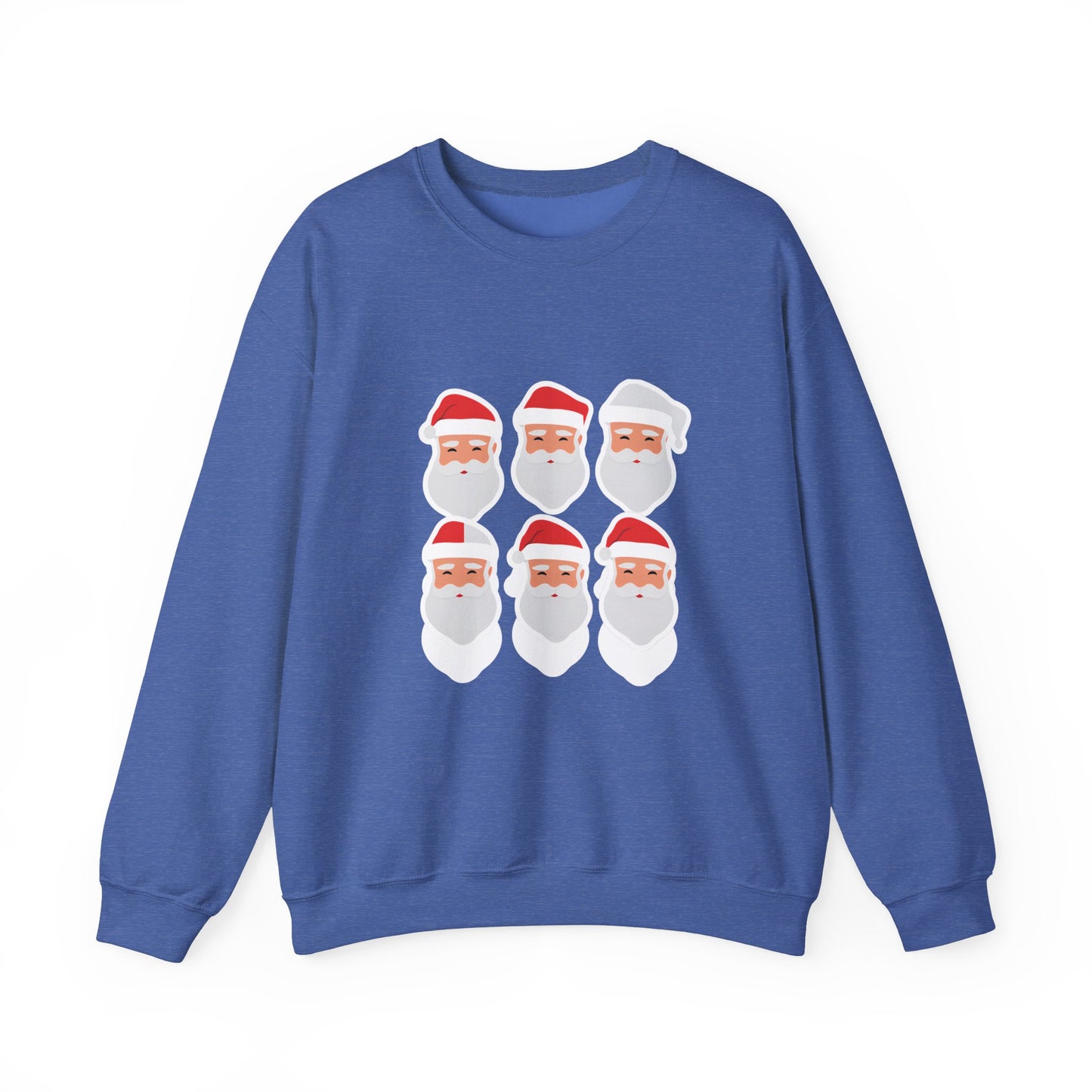 Graphic Designed Holiday Christmas Santa Portraits Crewneck Sweatshirt