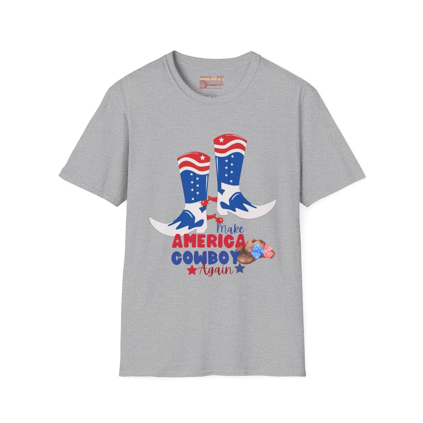 Make America Cowboy Again Graphic Independence Day July 4th Ultimate Comfort Unisex T-shirt