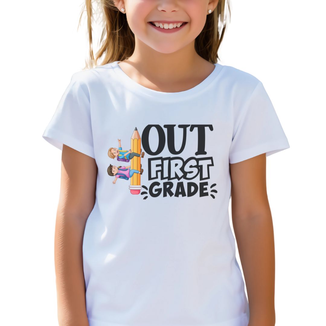 Unisex Kids Out First Grade Ultimate Comfort T-Shirts