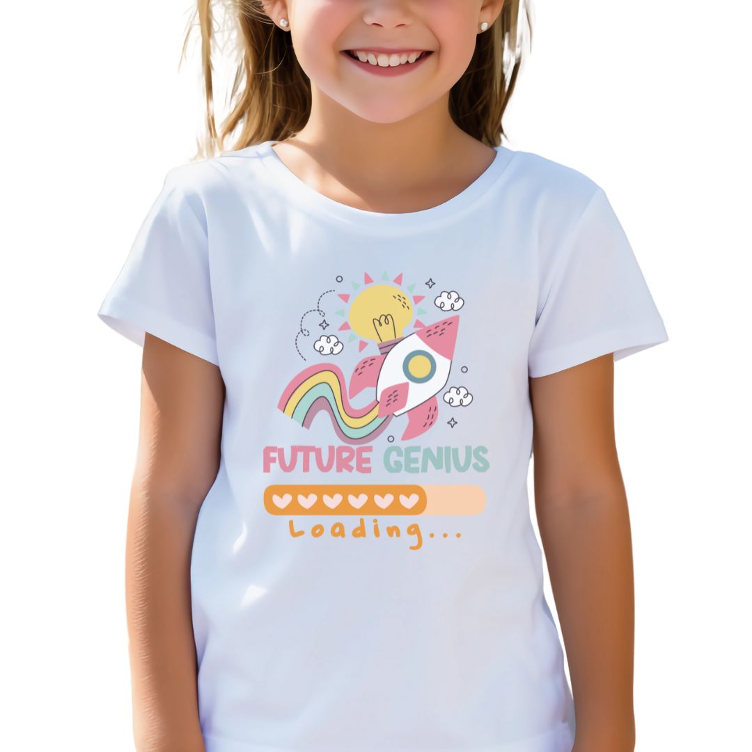 Unisex Kids Future Genuis Loading Ultimate Comfort T-Shirts