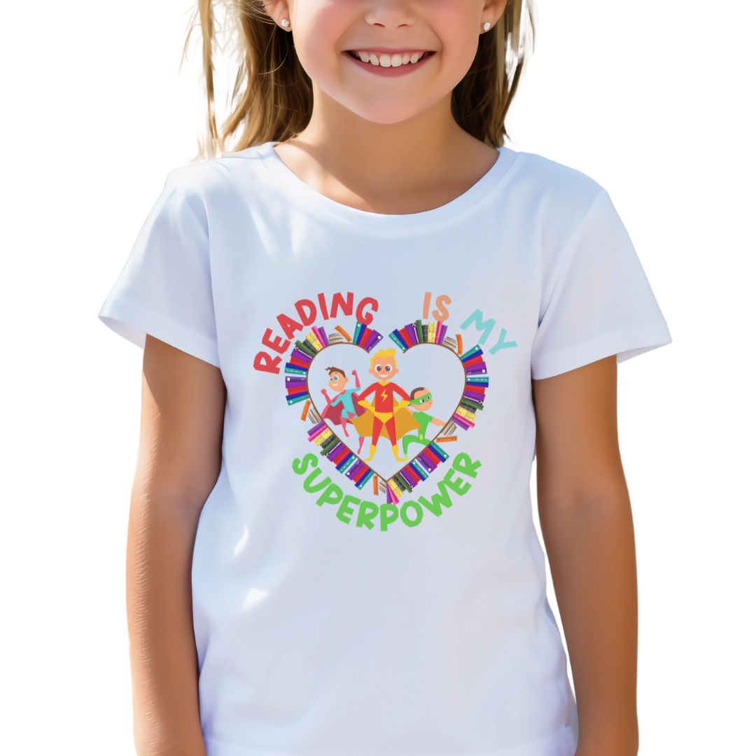 Unisex Kids Reading Is My Superpower Ultimate Comfort T-Shirts