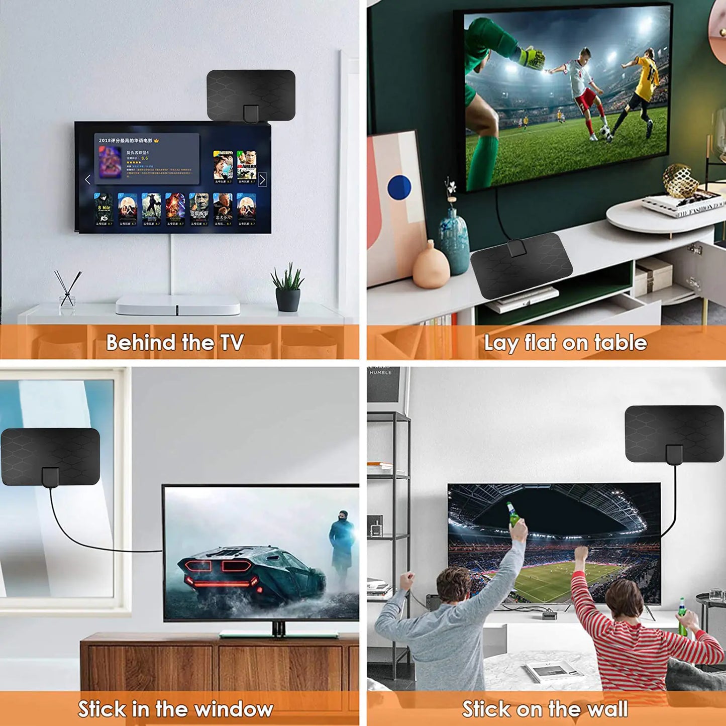 Indoor 4K TV Antenna for High-Definition Signal
