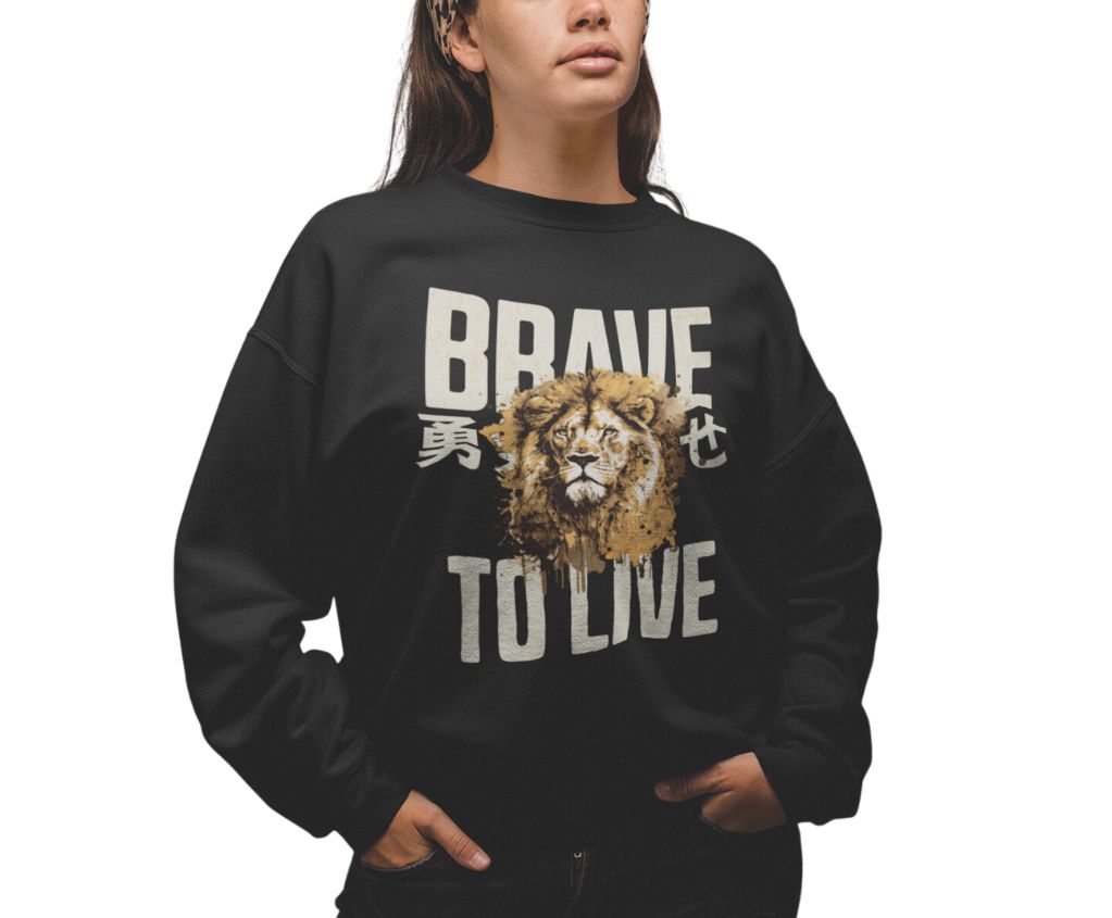 DTG adidas® Unisex Fleece Crewneck Brave To Live Sweatshirt