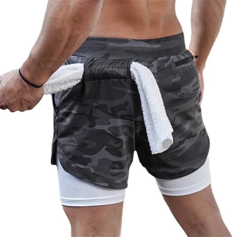 Multi-Pocket Fitness Shorts