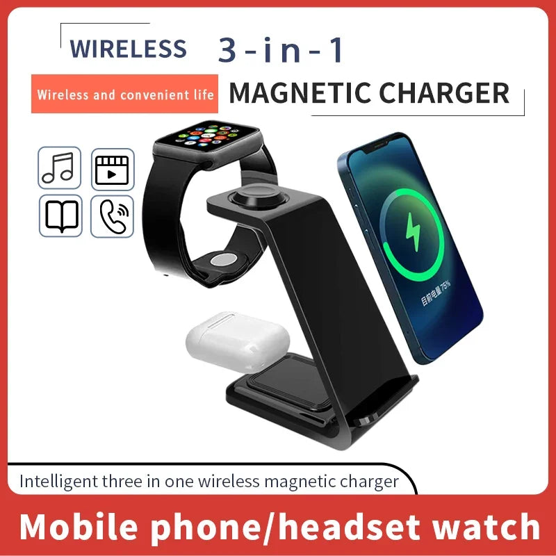 100W 3-in-1 Wireless Charger Stand