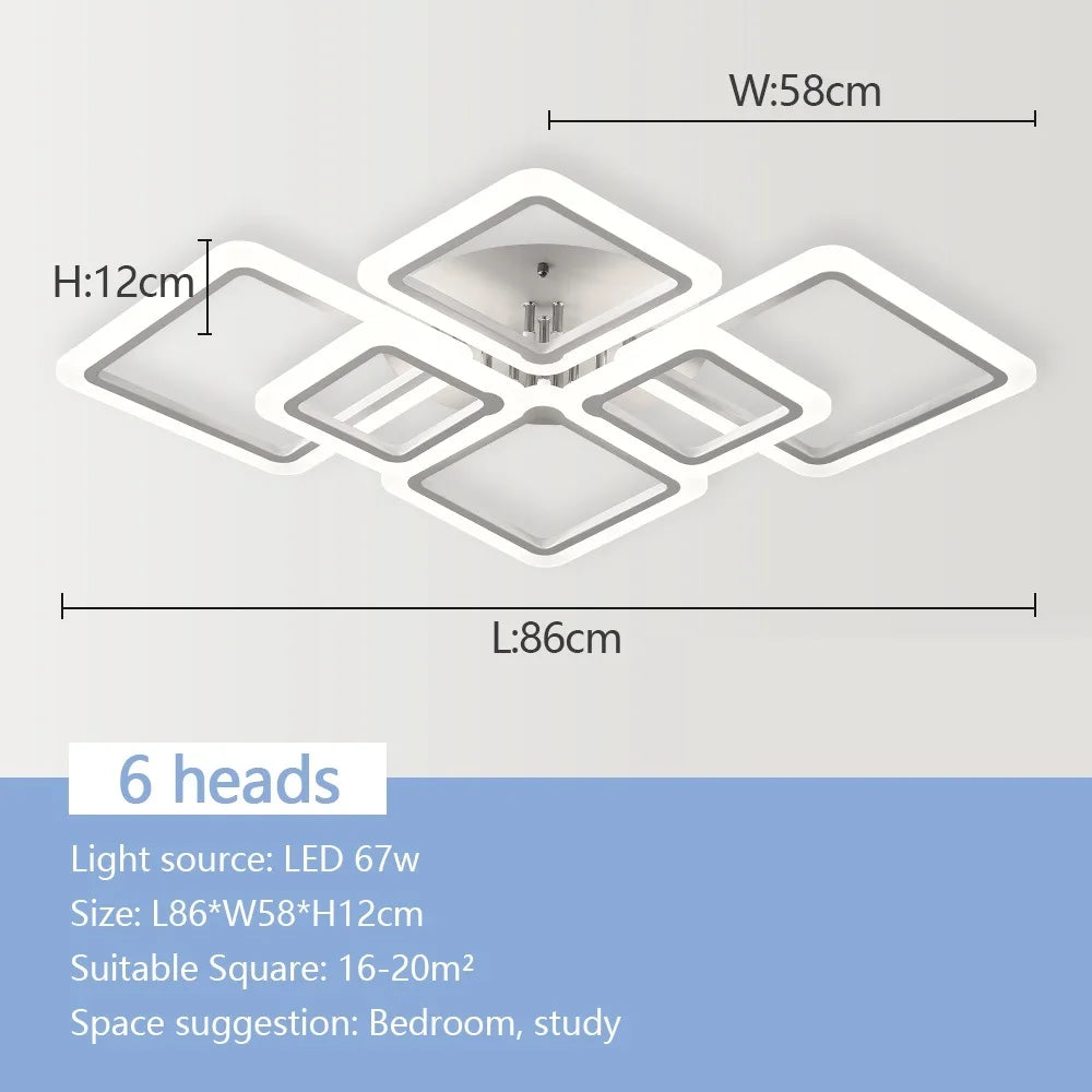 Modern Nordic Square LED Pendant Light