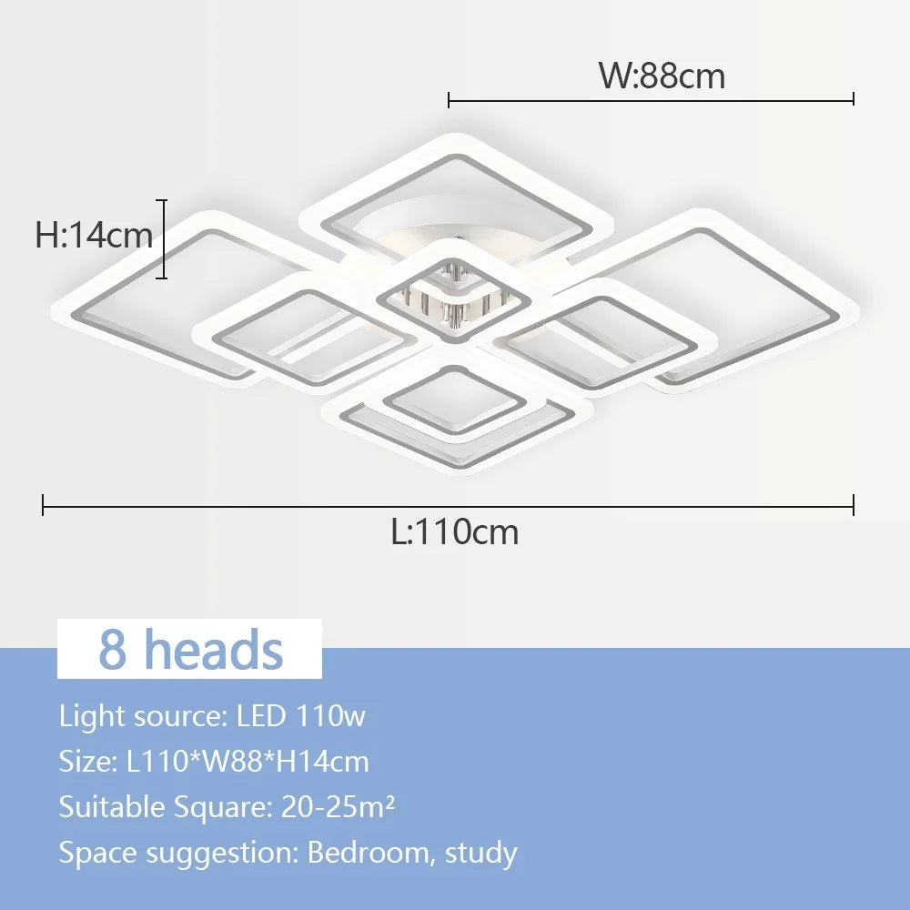 Modern Nordic Square LED Pendant Light