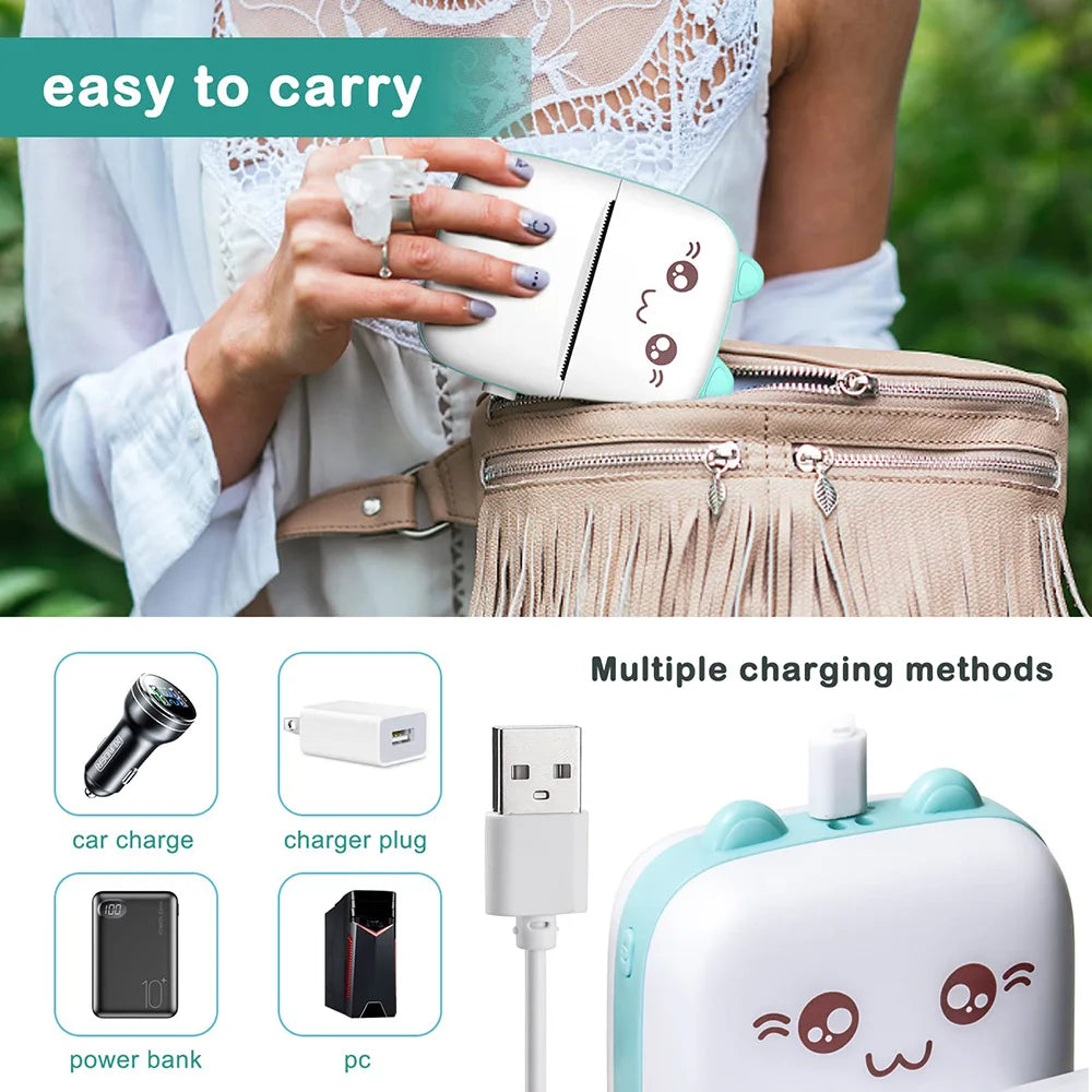 Portable Mini Bluetooth Label Printer